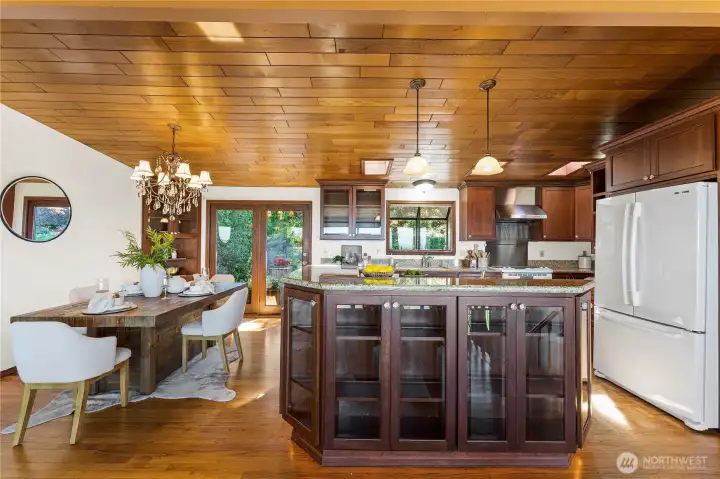 Open floor plan provides easy conversation from dining area to living room. Enjoy the view while hosting. Open floor plan provides easy conversation from dining area to living room. Enjoy the view while hosting.