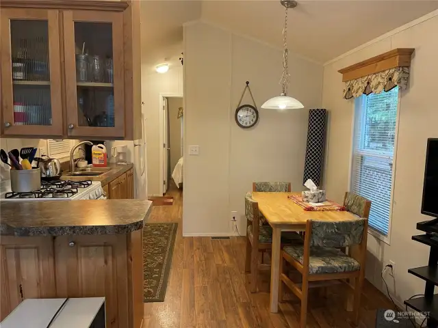 Dining area off of kitchen.