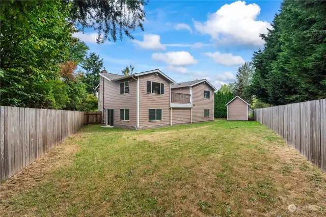 Nice sized fully fenced backyard