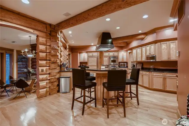Eating/gathering space in the main kitchen.