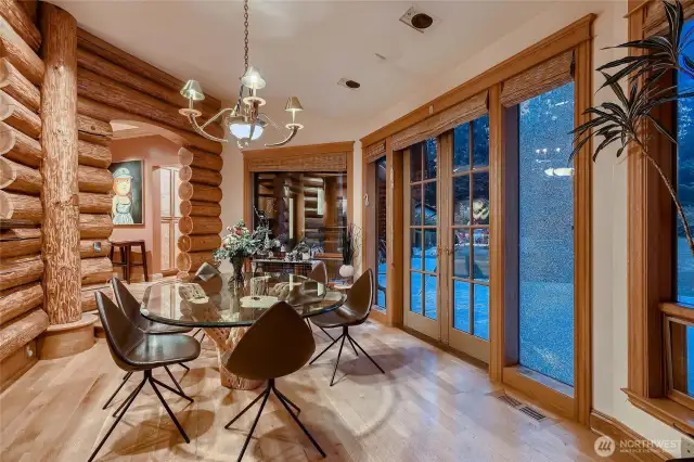 Informal dining area with access to the outside patio,