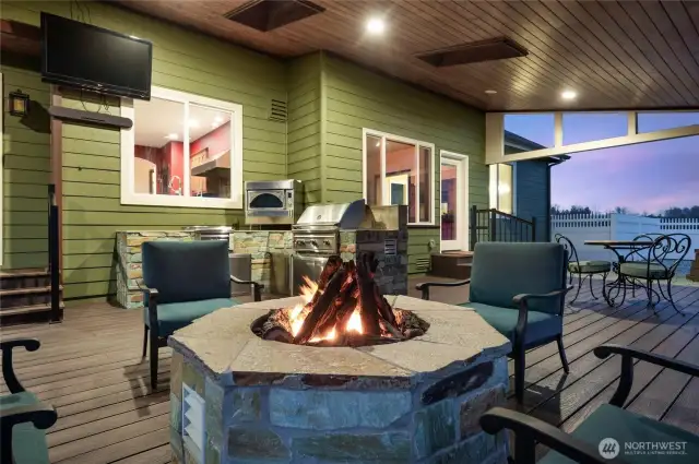 Built in Fire pit
