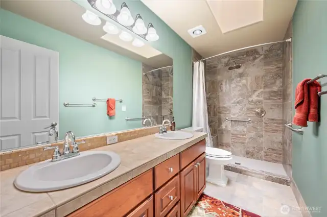 Upstairs Bathroom with Walk in Shower