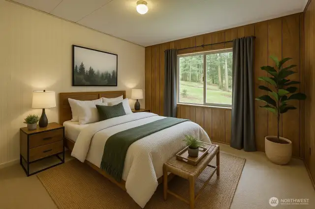 Bedroom #3, virtually staged