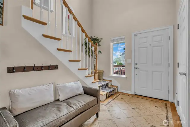 Walk into the entry...