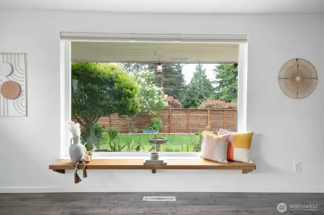 Gaze into your backyard, where peace and privacy take center stage.