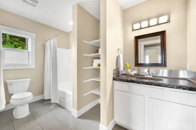Hall bathroom on first lower level