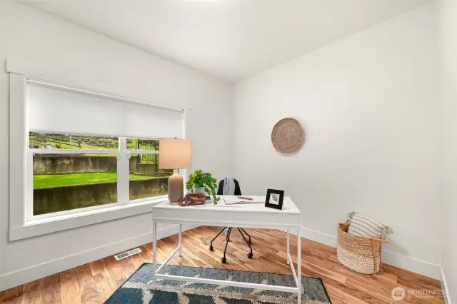 Bedroom 2 on main level shown as an office
