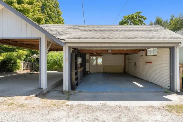 Additional cabinet storage in garage; stays with the home.