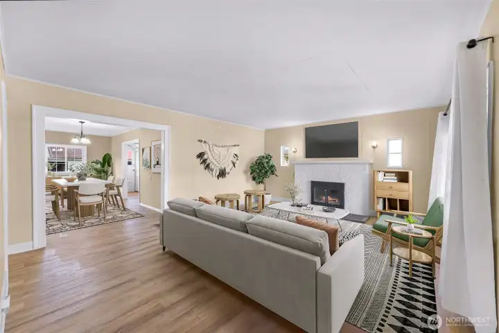 Virtually Staged living room