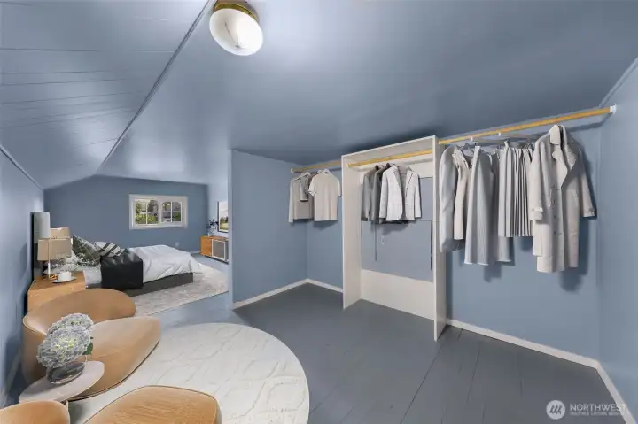 Virtually Staged upstairs bedroom