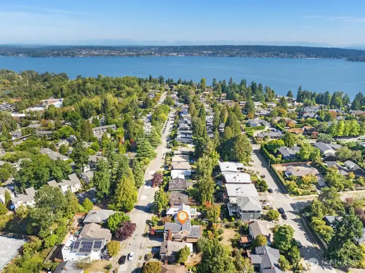 Aerial photo looking east. You can see Magnuson Park off to the left in the picture.