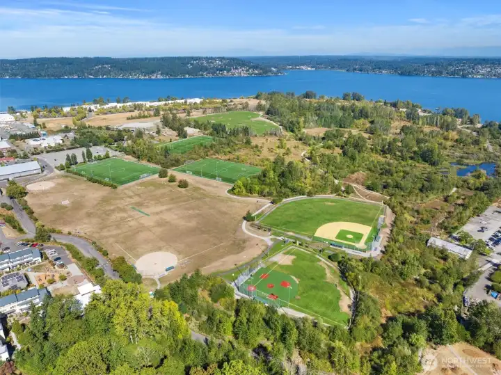 Magnuson Park (best park in Seattle) is just a hop skip and jump away!!