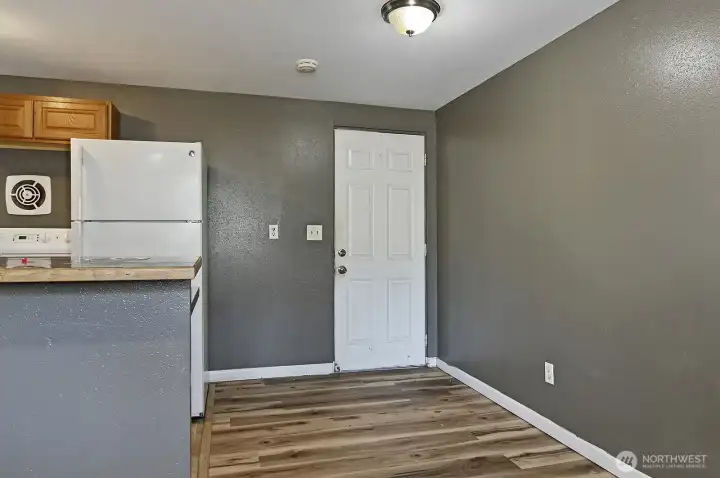 Unit A - Dining Area & Back door