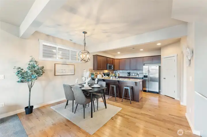 Pantry is a good size for additional storage.