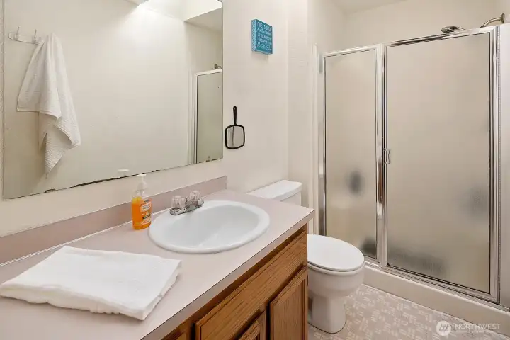 3/4 bath off primary.