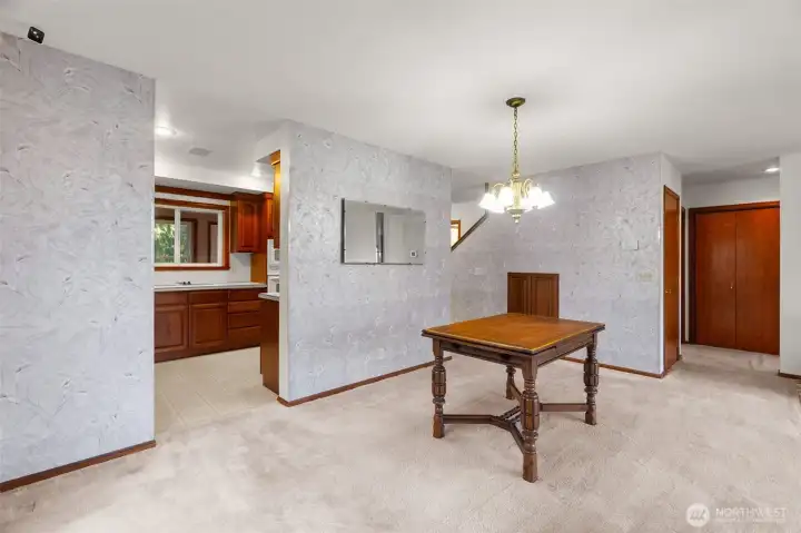 Spacious dining area