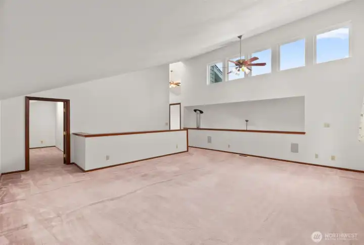 HUGE loft Rec Room with so much potential