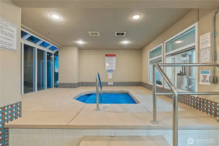 Hot Tub in center building for residents to relax