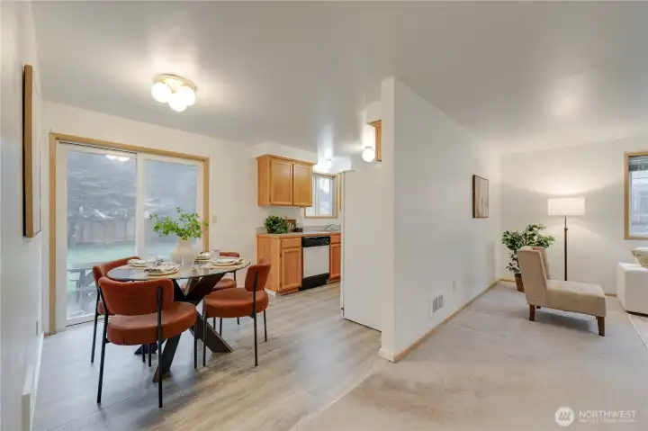 Updated Laminate Flooring in Soft Grey