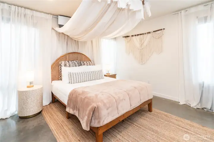 Look how spacious bedroom and such a nice relaxing feel.