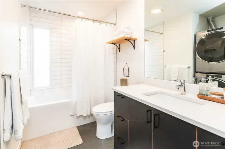 Stunning bathroom with high end finishes.