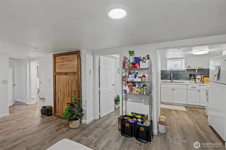 UNit B Living area and kitchen