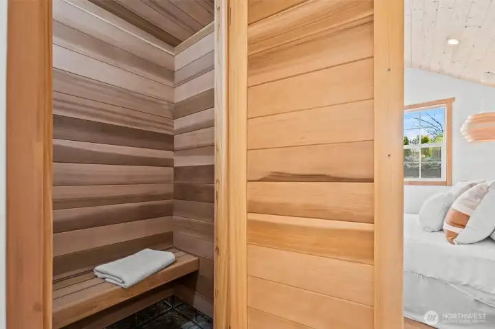 Your own Finnish Sauna!! The healthiest type of sauna to have!! You will become healthier just by living here!