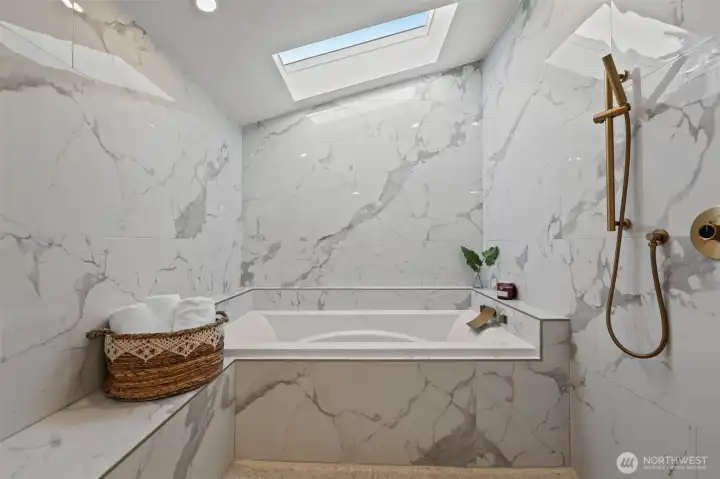Absolute perfection!! Shower, soaking tub wet room designed for royalty!!