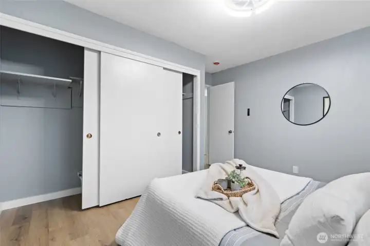 Generous Main Bedroom w/dual closets