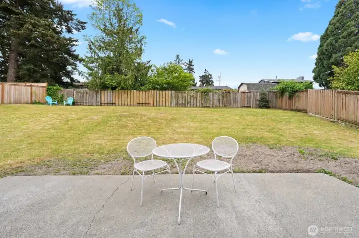 Generous Backyard Patio Space