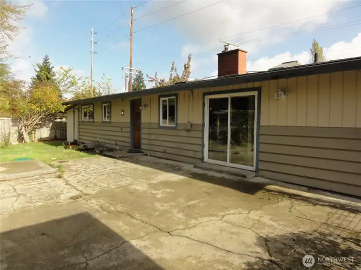 Rear of home.