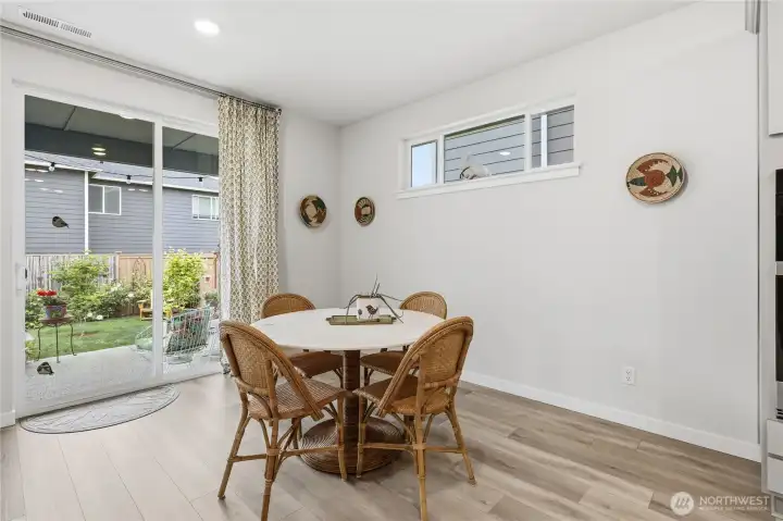 The ample dining area.