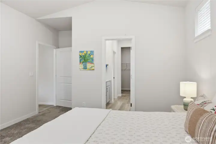 The primary bedroom has it's own bathroom ensuite.