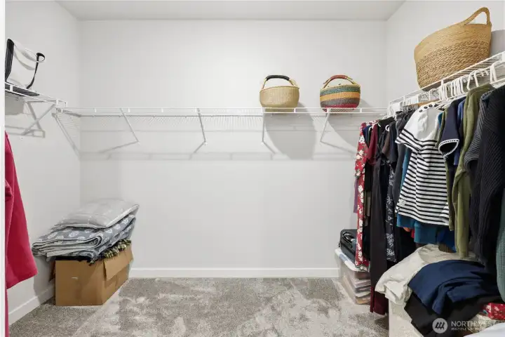 The large walk in closet.