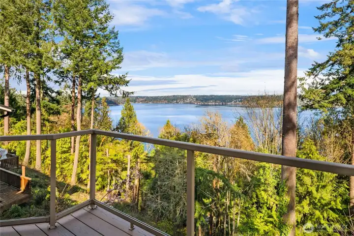 A backdrop of evergreens and water bring calm to daily life. A backdrop of evergreens and water bring calm to daily life.