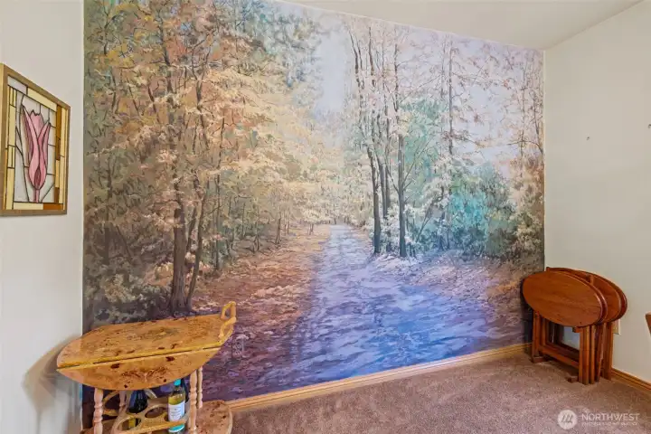 Beautiful painting on dining room wall