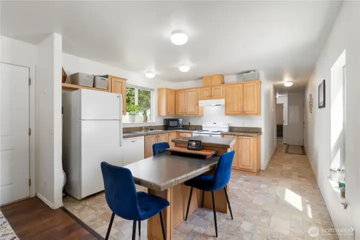 Kitchen with dining space Kitchen with dining space