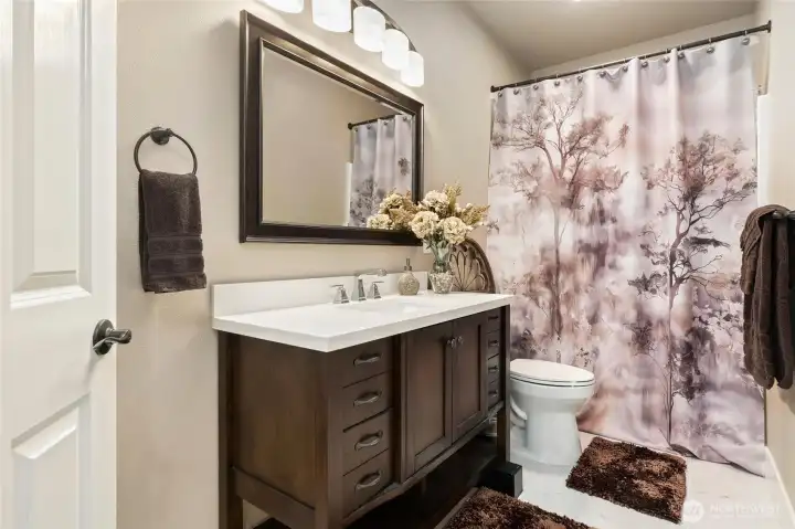 3/4 bath downstairs on lower level