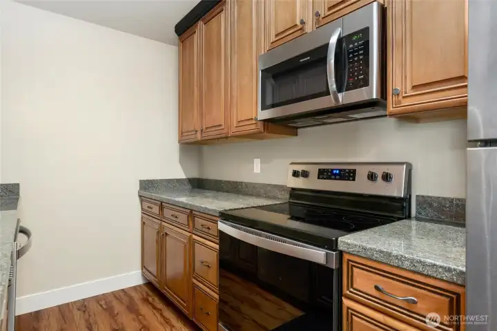Kitchen in apartment above garage