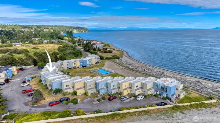 Aerial facing East of complex