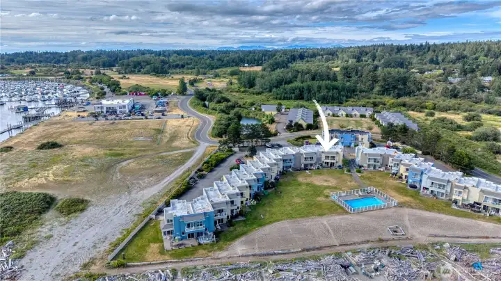 Aerial facing North of complex