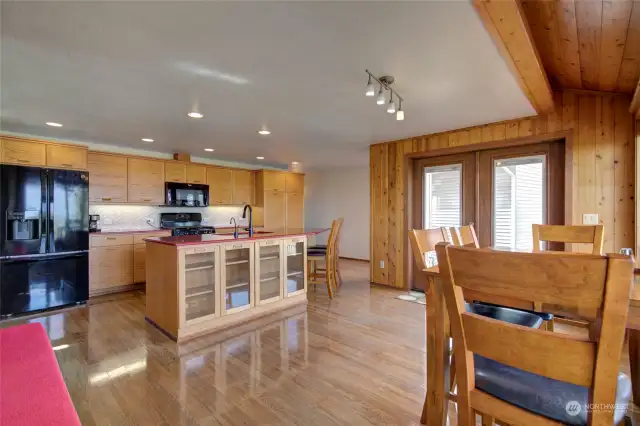 Kitchen island also is great storage for your cherished items.