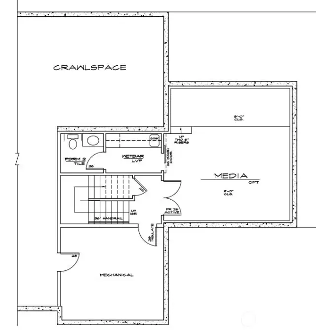 Lower level floor plan