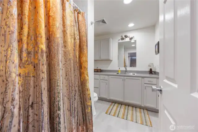 3/4 shower in finished basement