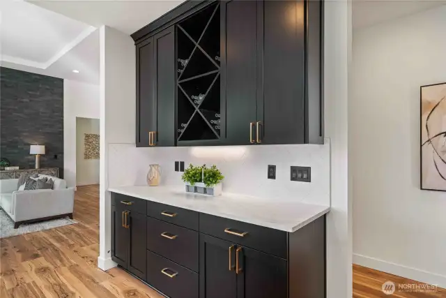 Butlers Pantry from Dining Room to Great Room