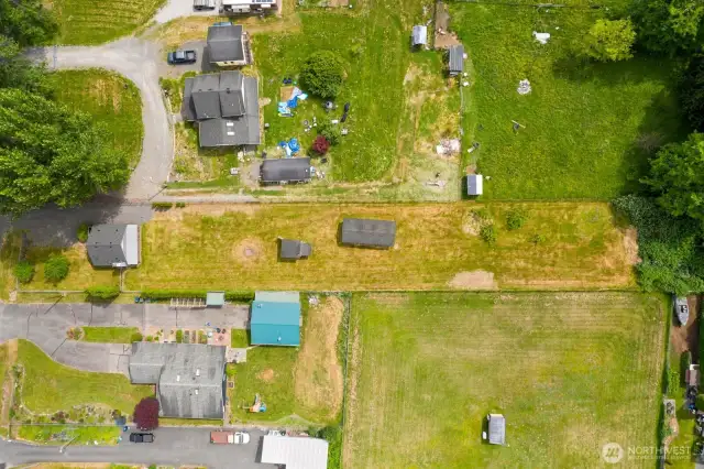 Sky View of property
