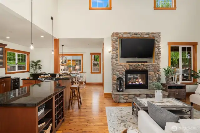Austrailian Cypress flooring. Efficient radiant heat.