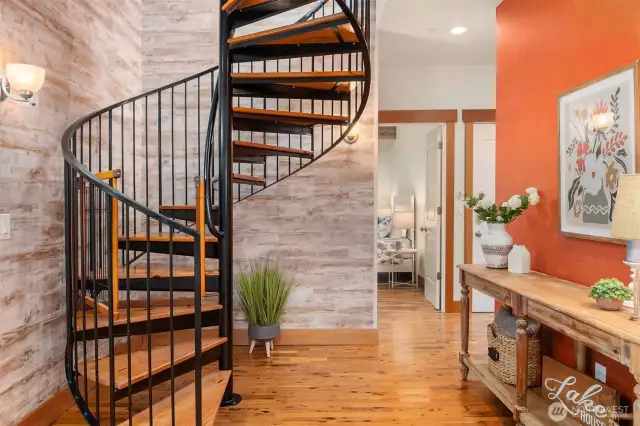 Spiral staircase to Loft