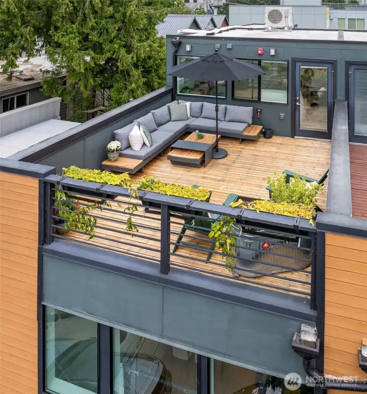 Private deck perfect for entertaining.